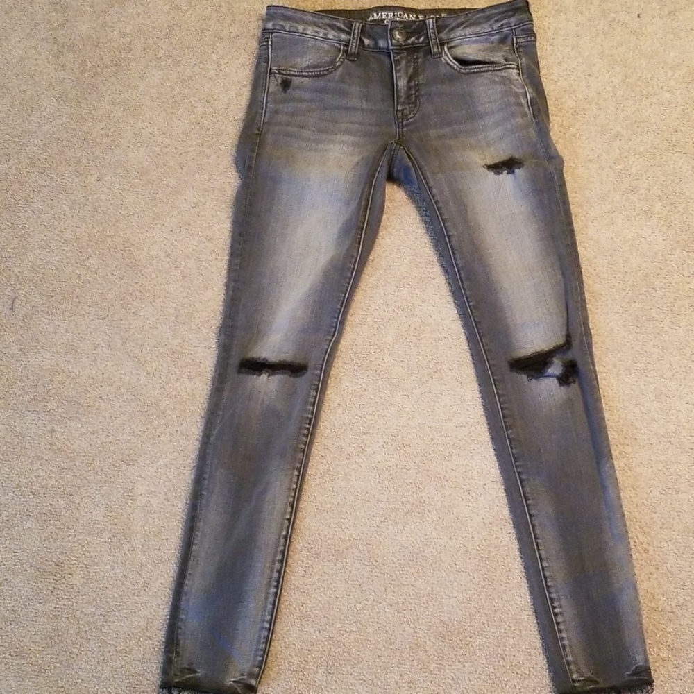 Gray wash Jeggings